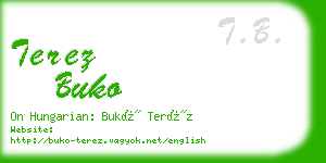 terez buko business card